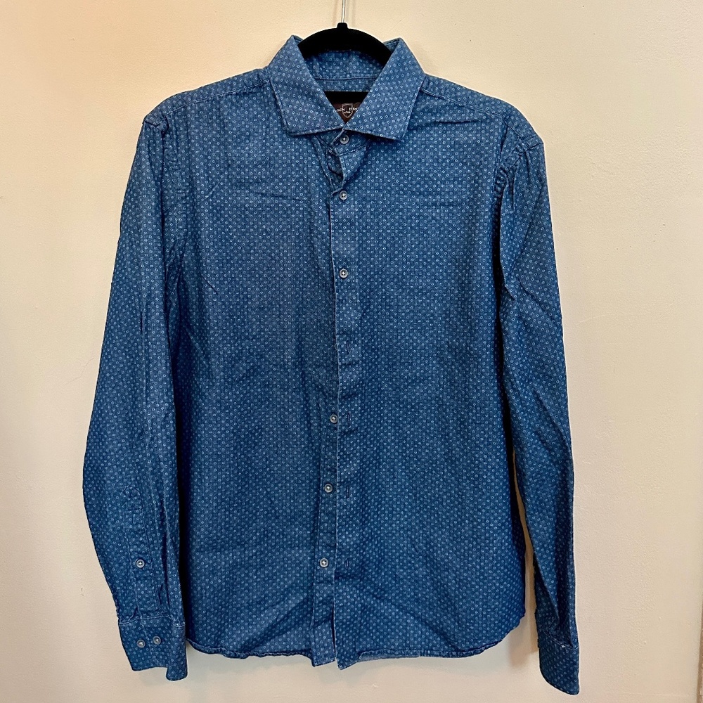 BLACK BROWN 1826 BLUE BUTTON DOWN SHIRT